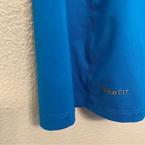 Nike pro v neck aqua blue compression fitted tech athletic performance T-shirt L - Picture 5 of 11